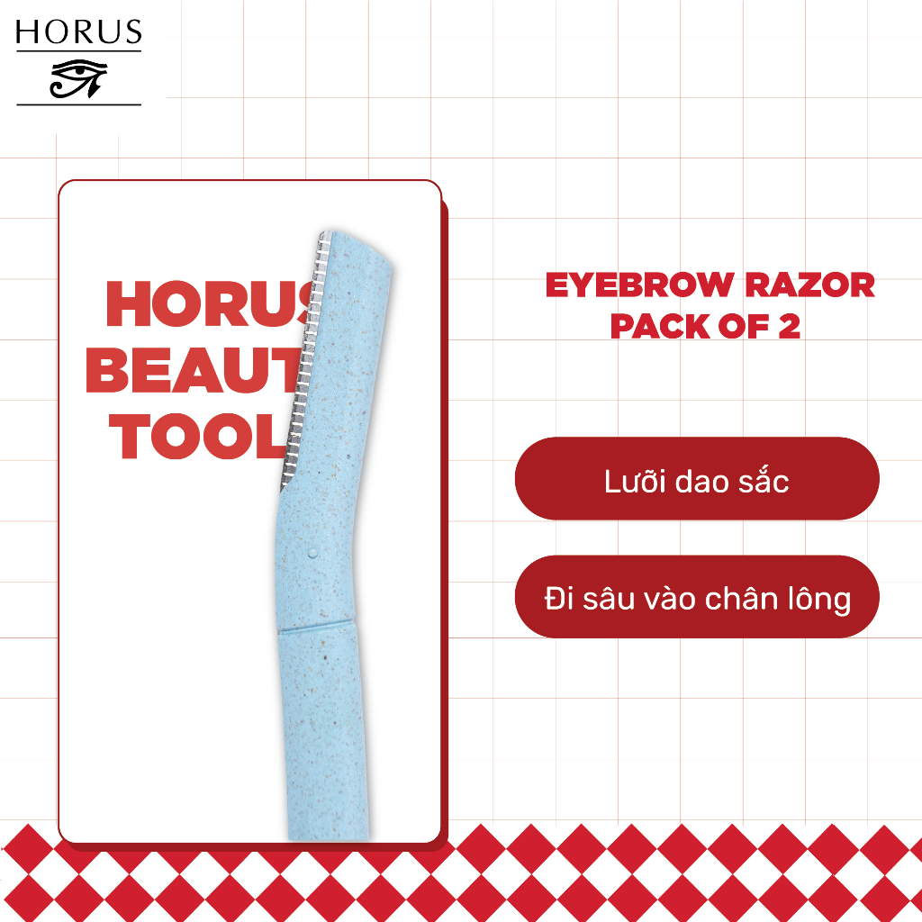Set 2 Dao cạo Lông mày Horus Eyebrow Razor Wheat Straw