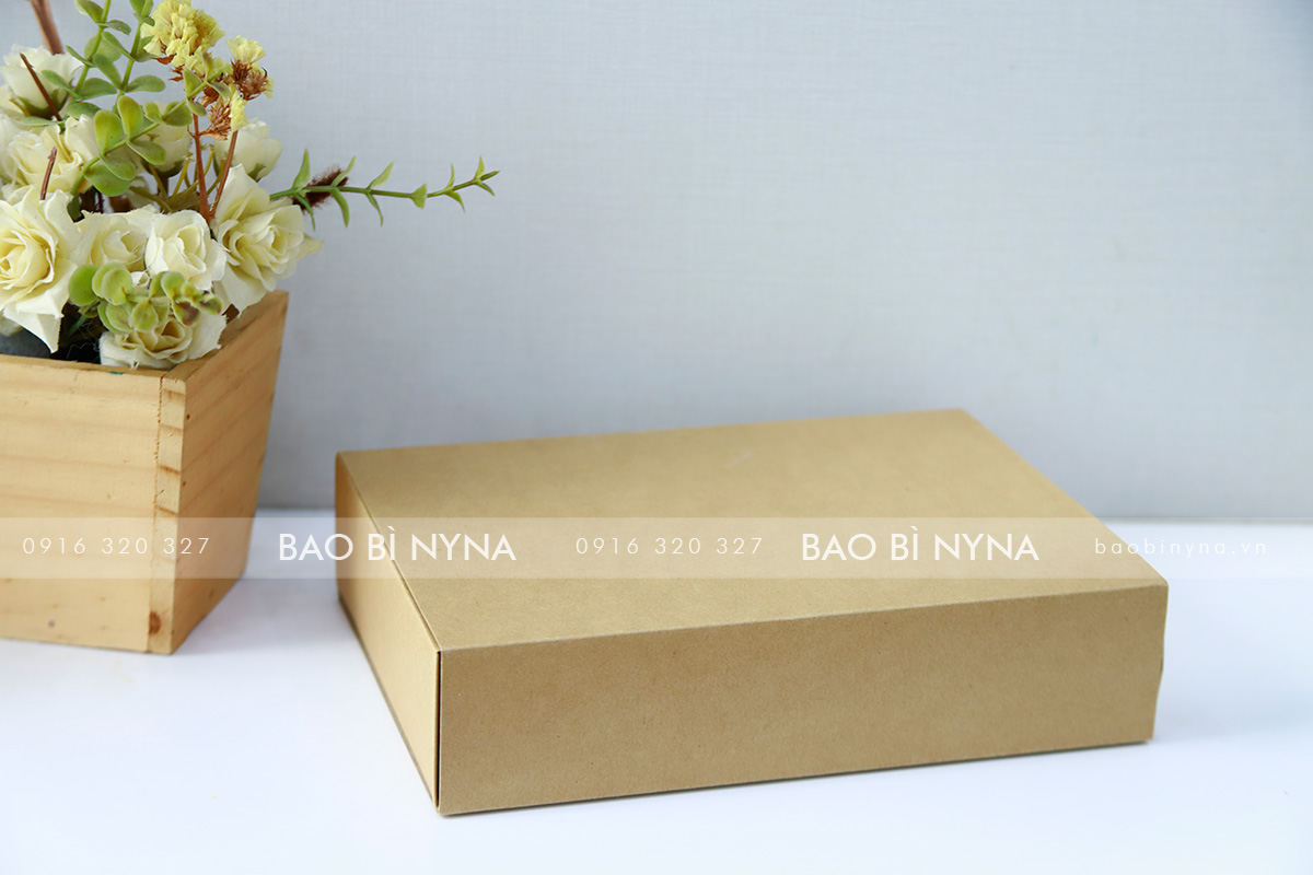 Hộp kéo giấy kraft - 22x16x5cm