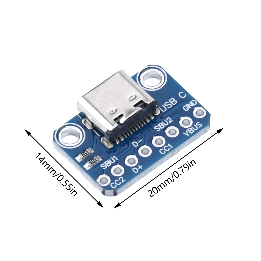 FocusAi USB Type C Connector Board DIY 3.1 Serial Basic Breakout Female Connector Type C Breakout Board for Data Line Wire Cable Transfer