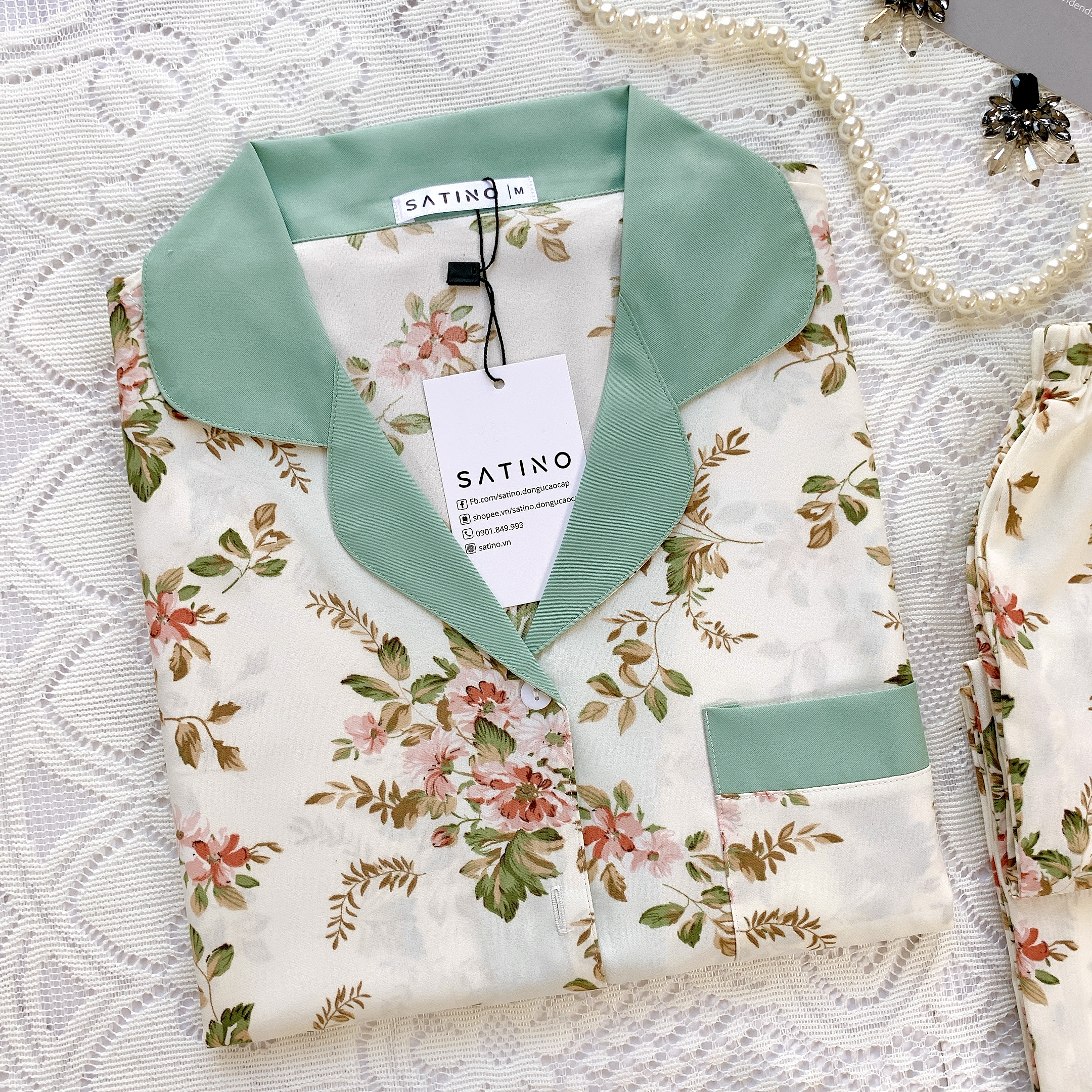 Pijama Tay ngắn quần dài - Jena Mint [COMBO 3 BỘ 499K, 5 BỘ 779k ]