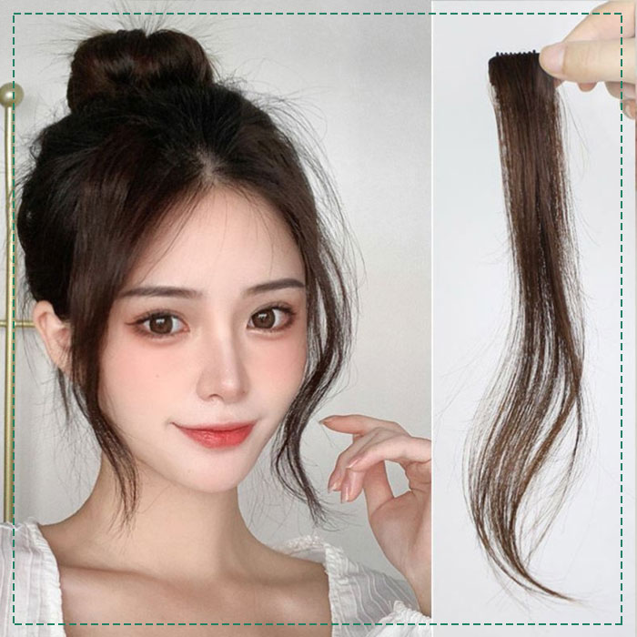 Tóc mái dài phong cách, sợi tơ tự nhiên (1 cặp)