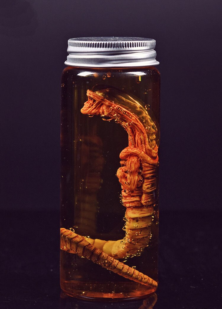 Anime Alien Predator Alien Larva Wajah Bug Mainan Action Figure Chestnut Burster Hugger Culture Tank