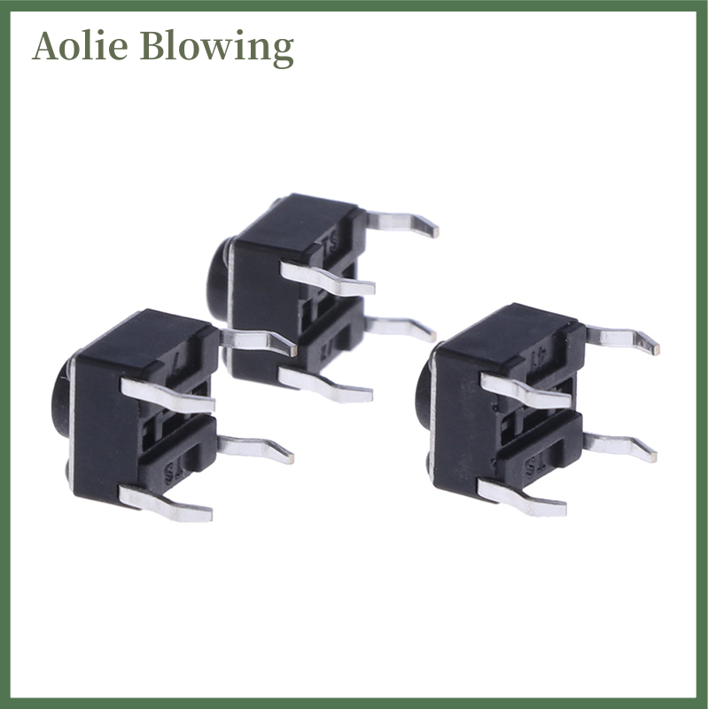Aolie 20 chiếc công tắc bấm dạng đẩy xúc giác tạm thời siêu nhỏ 6x6x5mm 4 chân tắt