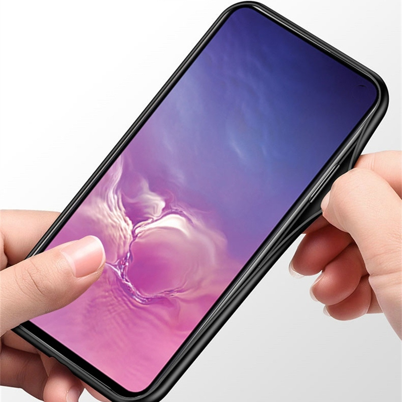 For Xiaomi Poco M6 Case Gradient Mirror Tempered Glass Protector Hard For Xiaomi Poco M6 4G Back Cover Phone Cases.