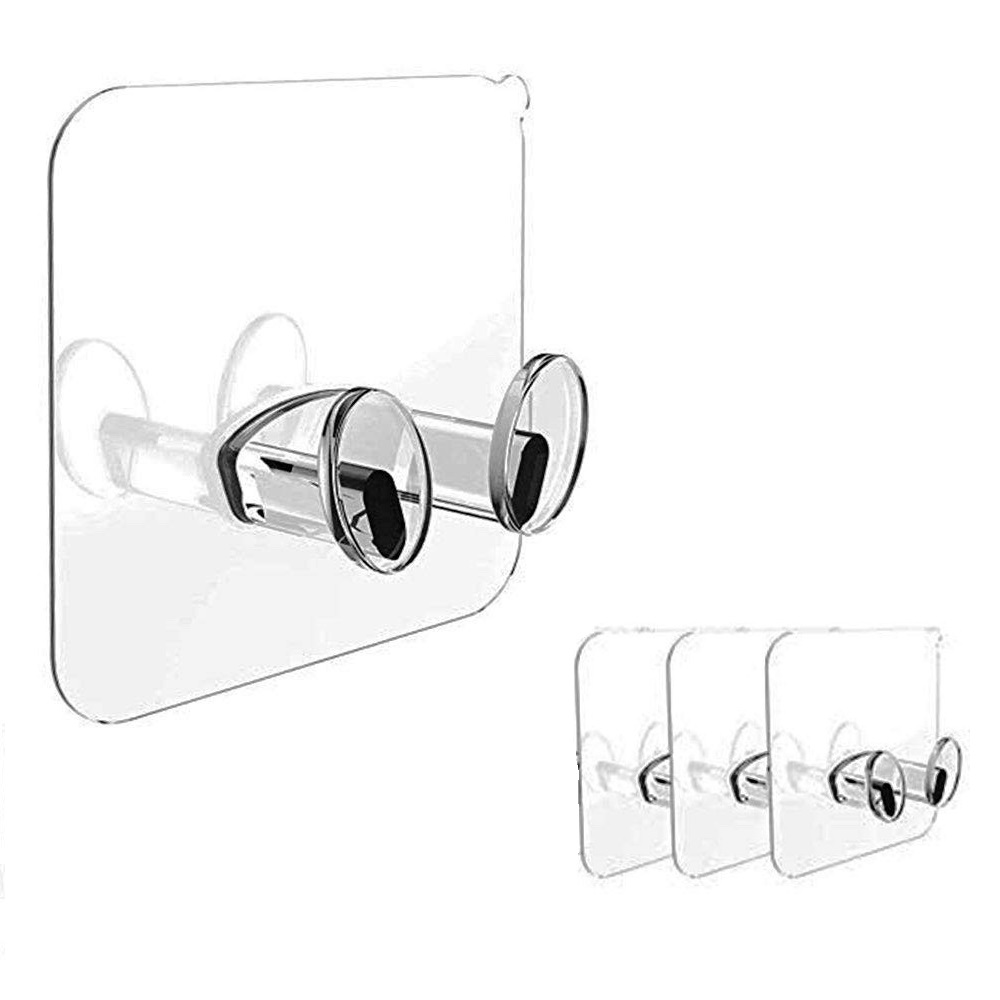 Giá Dán Tường Trong Suốt Treo Phích Điện, Móc Dán Tường Gài Các Loại Phích Điện Dán Tường, Móc Dán Đa Năng, Móc Dính Tường Chắc Chắn, Treo Đồ Tiện Dụng, Không Khoan Đục, TakyHome 4000 Set4
