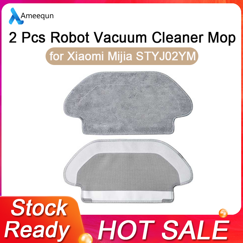 2 Pcs Robot Vacuum Cleaner Mop Cloth Cleaning Cloth Rag for Xiaomi Mijia STYJ02YM Robotic Vacuum Cleaner Parts Replacement