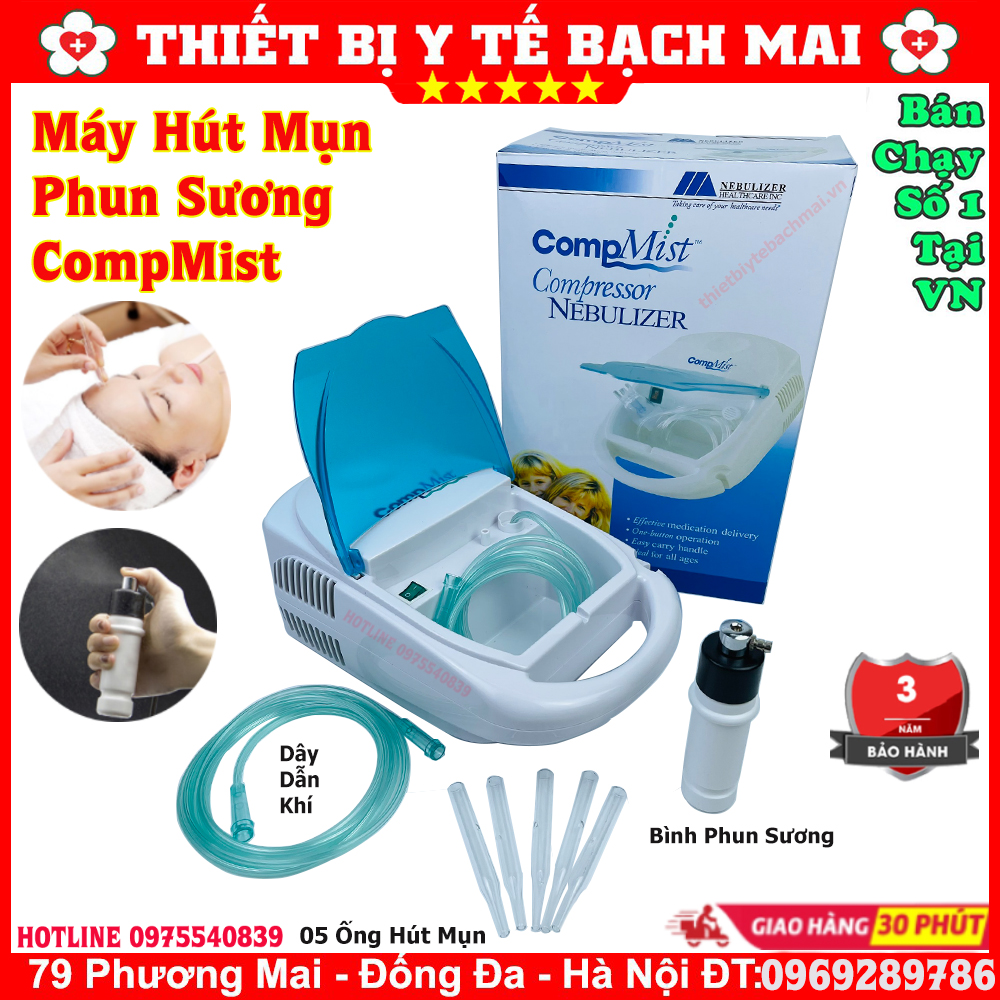 MÁY HÚT MỤN PHUN SƯƠNG COMPMIST (trắng)