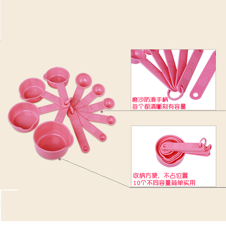 Bộ cup đong nhựa 10 món