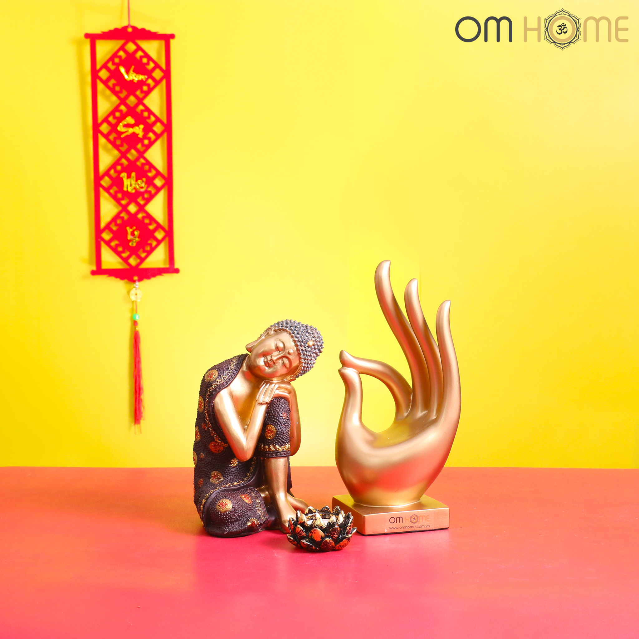 Tượng Phật Vô Ưu Nghiêng Trái Om Home
