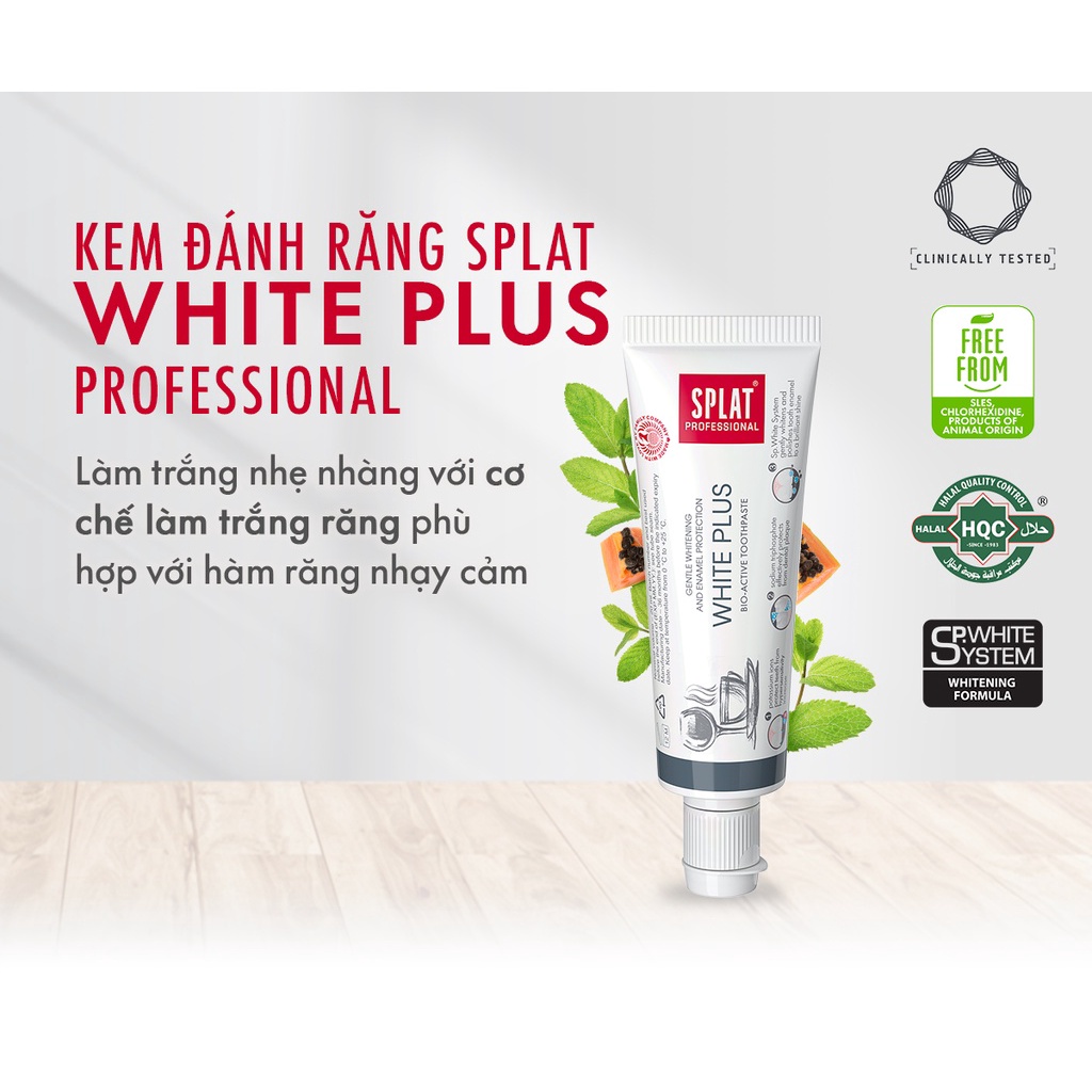 [GIFT] Kem đánh răng thảo mộc SPLAT White Plus 20ml Daily Beauty