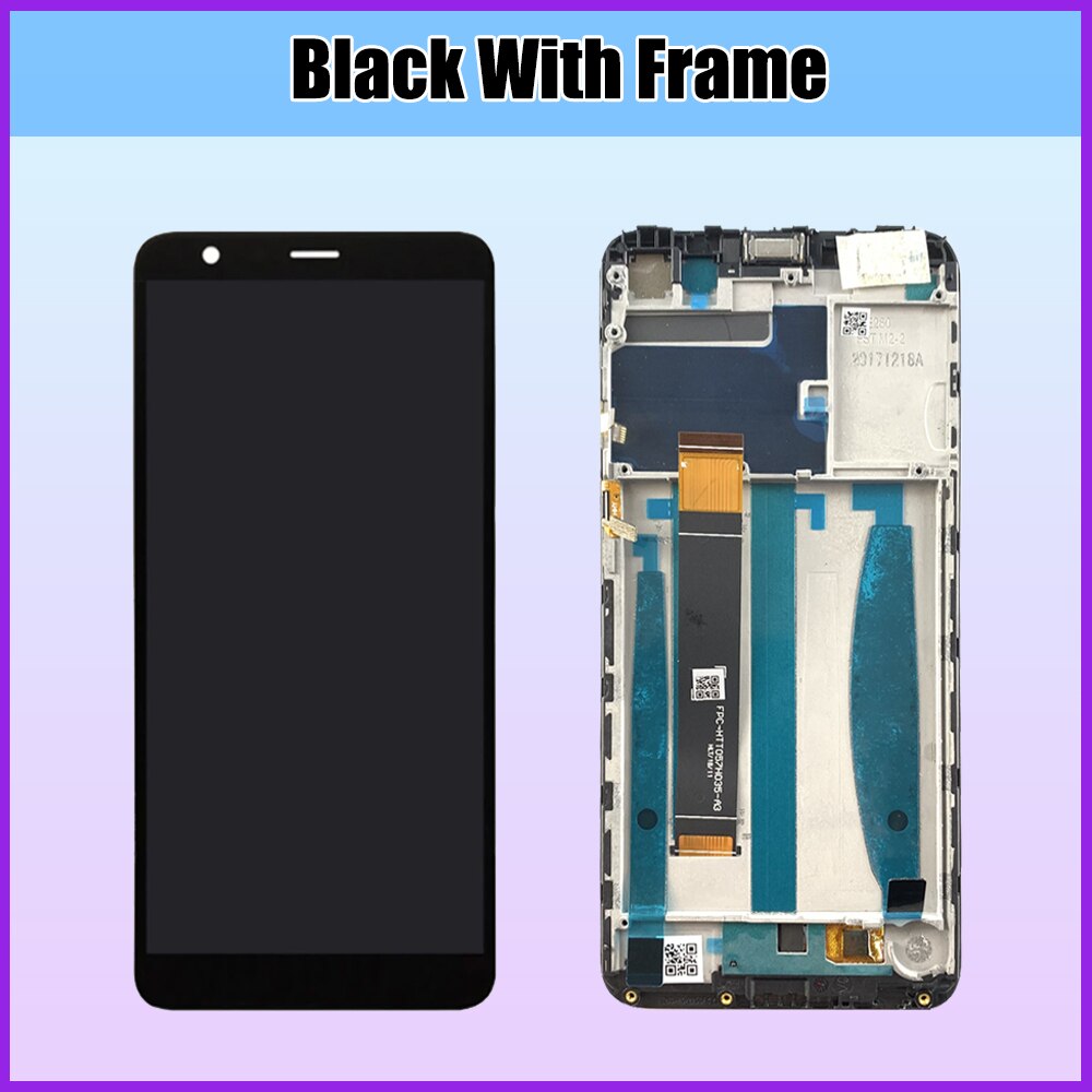 For asus zenfone max plus m1 zb570tl x018dc x018d lcd display touch screen digitizer assembly frame replacement for zb570tl lcd