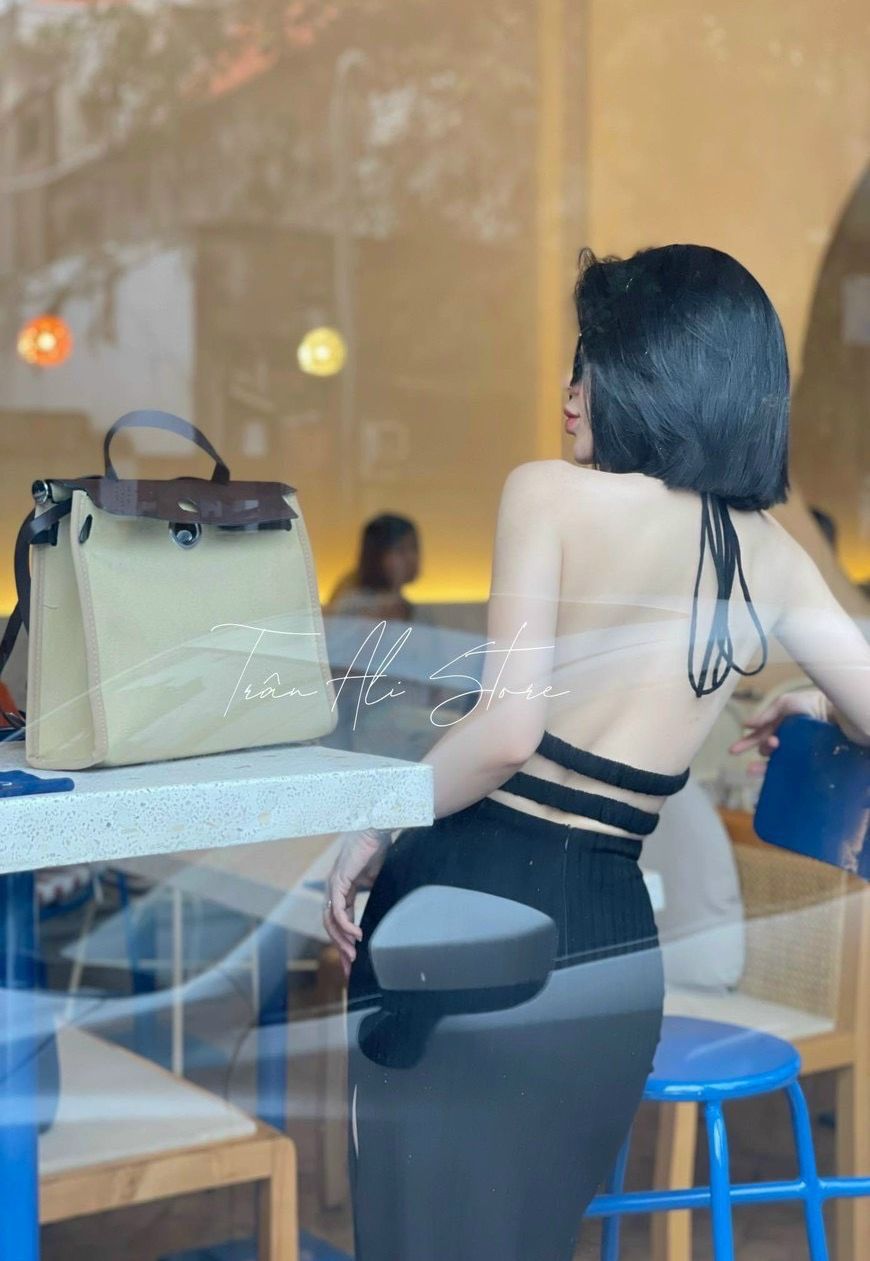 Đầm maxi thun cổ yếm hở lưng cuốn hút siêu hót hít ly2875