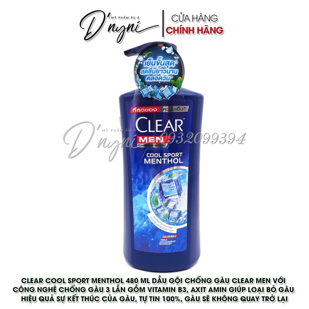 Dầu gội clear & clear thái lan 480ml