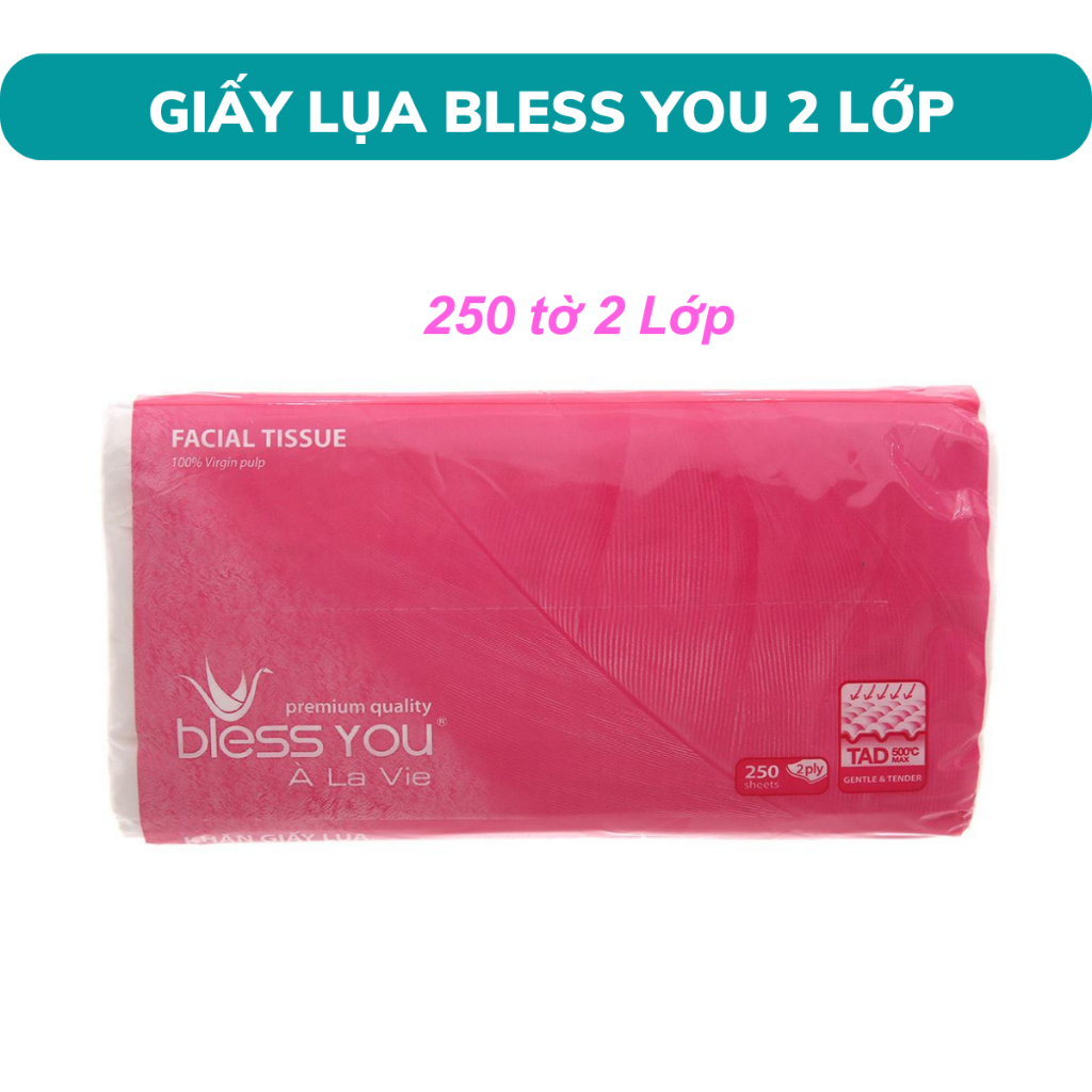 Khăn giấy lụa Bless You À La Vie 2 lớp 250 tờ