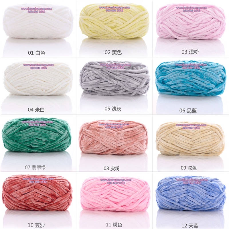 Len nhung Chenille (cuộn 100gr)