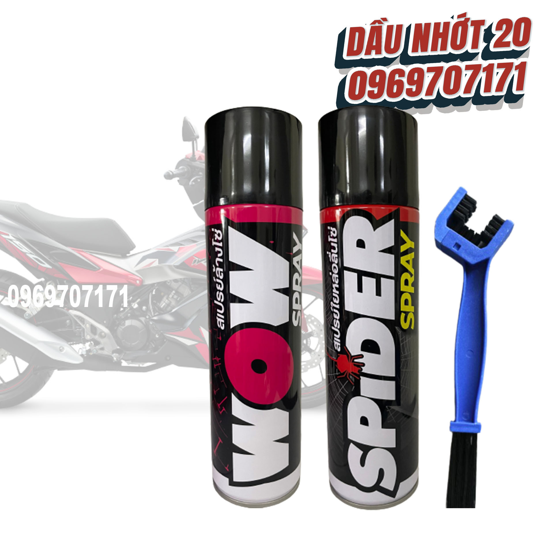 [HCM]Combo vệ sinh sên + dưỡng sên  WOW + Dưỡng sên repsol