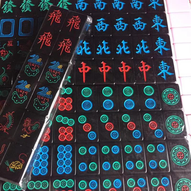 Super A1 Size 40mm Black Blue Premium Mahjong Set Made In Hong Kong Singapore Use Lazada Singapore