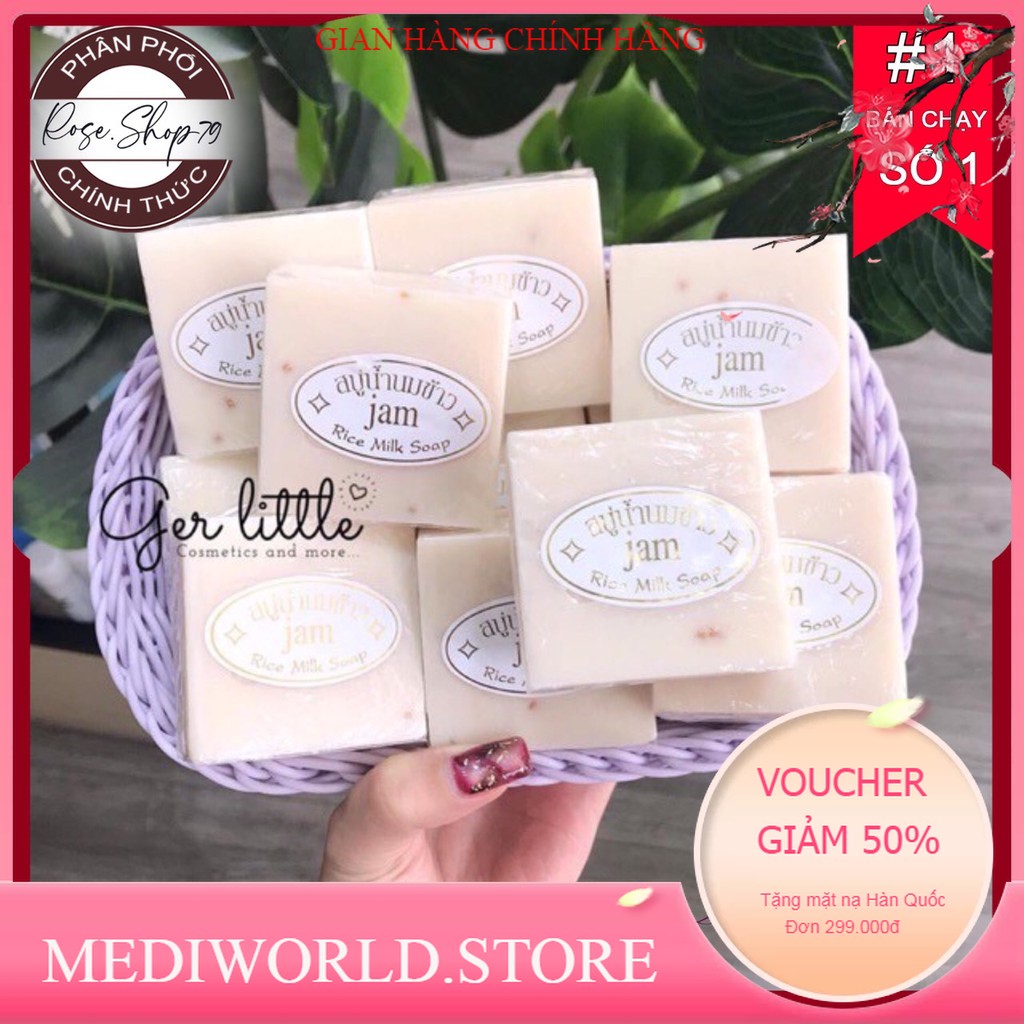 COMBO 10 CỤC XÀ PHÒNG SỮA GẠO CHÍNH HÃNG THÁI LAN