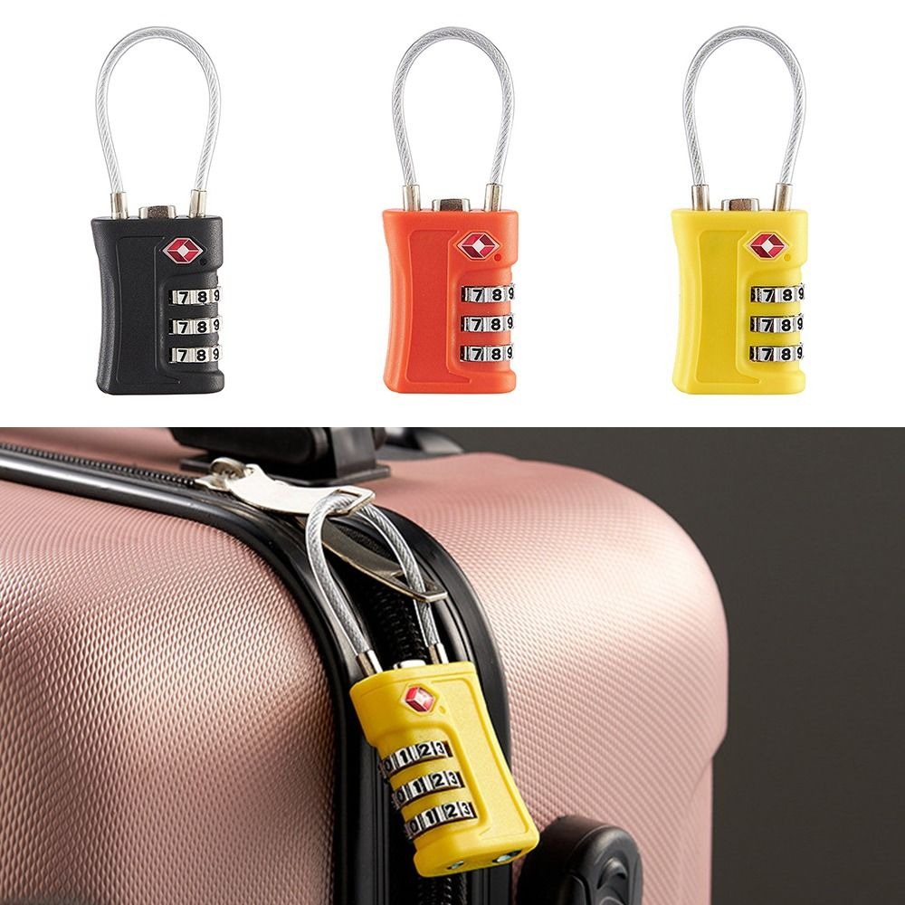 Travel Padlock With Password Luggage Code Lock Contrast Color Design Padlock TSA Customs Code Lock Password Changeable Lock