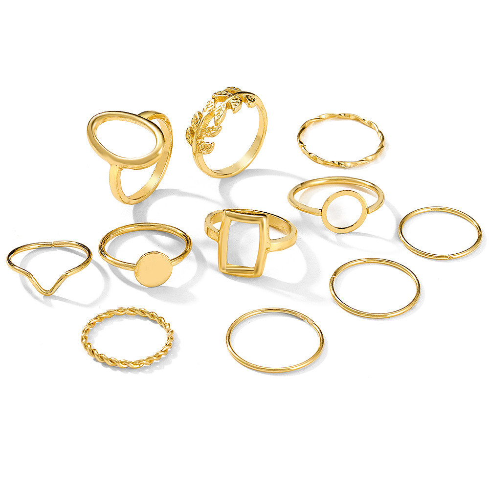 Enacolor%2011Pcs/Set%20Simple%20Geometric%20Leaf%20Rings%20Set%20for%20Women%20Fashion%20Jewelry%20Accessories%20Finger%20Joint%20Opening%20Rings%20Gifts%20-%20Image%206