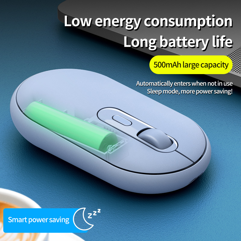 MC MS898 Portable Bluetooth Wireless Mouse Dual-mode Mute Mouse Smart Sleep Computer Notebook Laptop Tablet Office Work Universal Mouse