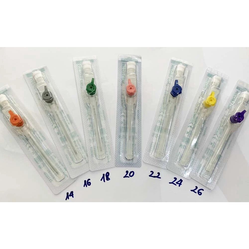 1 cái kim luồn tĩnh mạch kim catheter tiêm truyền tĩnh mạch medikit mediflon hàng ấn độ các size