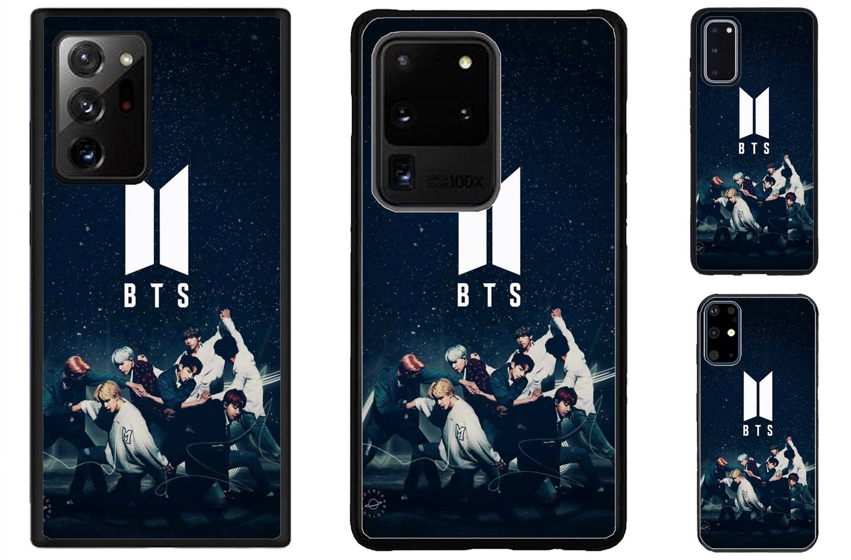 BTS Wallpaper Galaxy TPU Plexiglass Black Hard Case for Apple