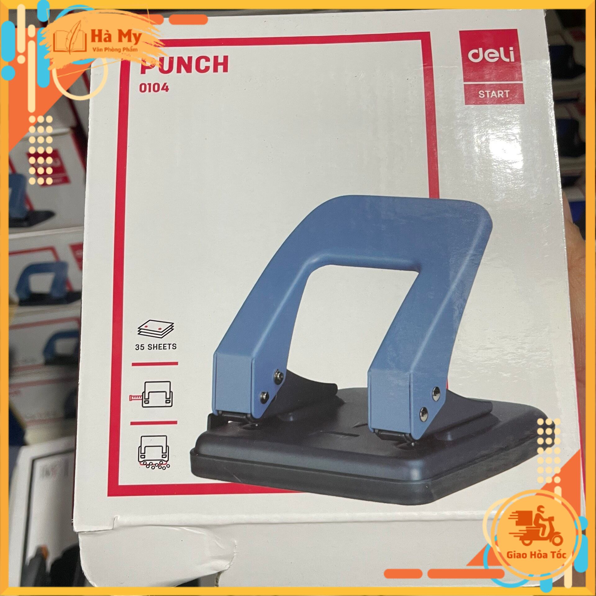 (1 Cái)Máy đục lỗ 35 tờ Deli - E0104