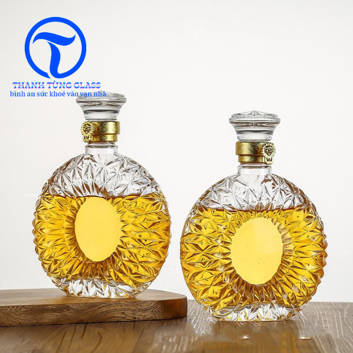 Chai đựng rưou thủy tinh XO 500ml CÓ TEM