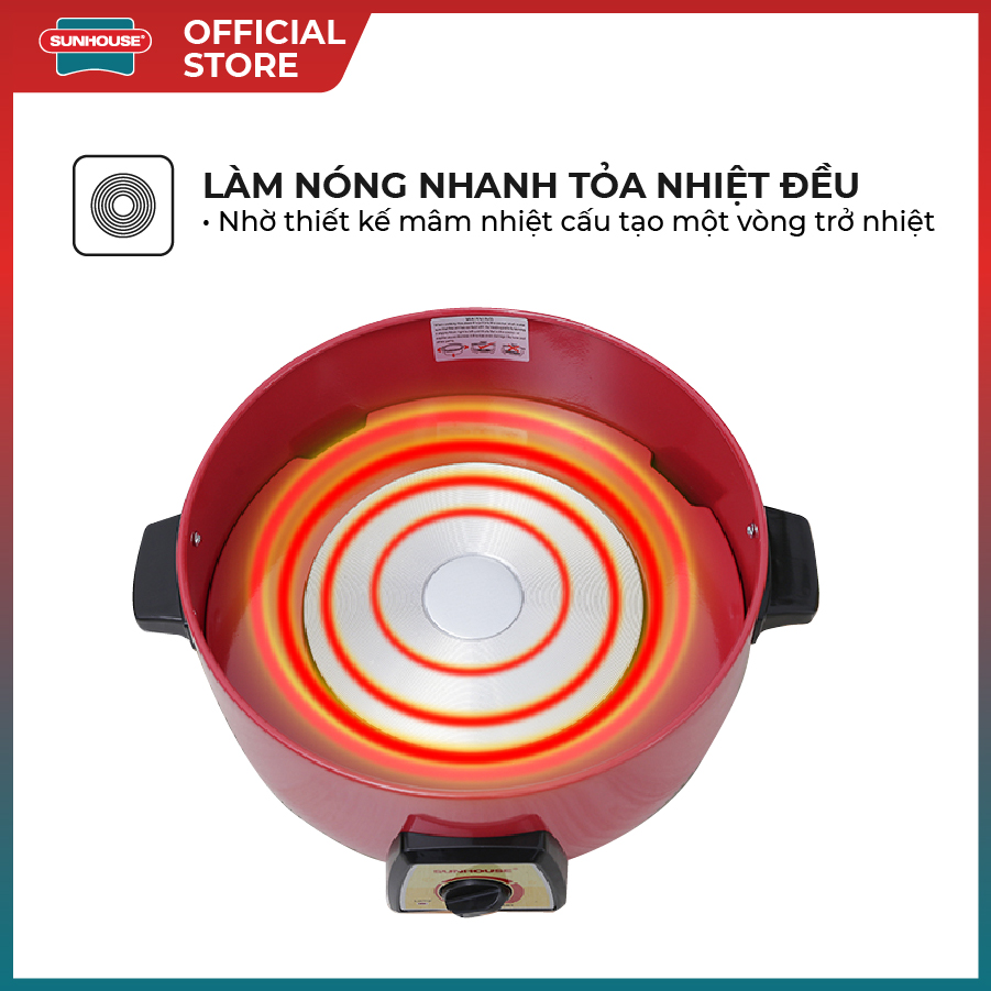 Bếp lẩu điện SUNHOUSE Đa năng 3L SHD4520