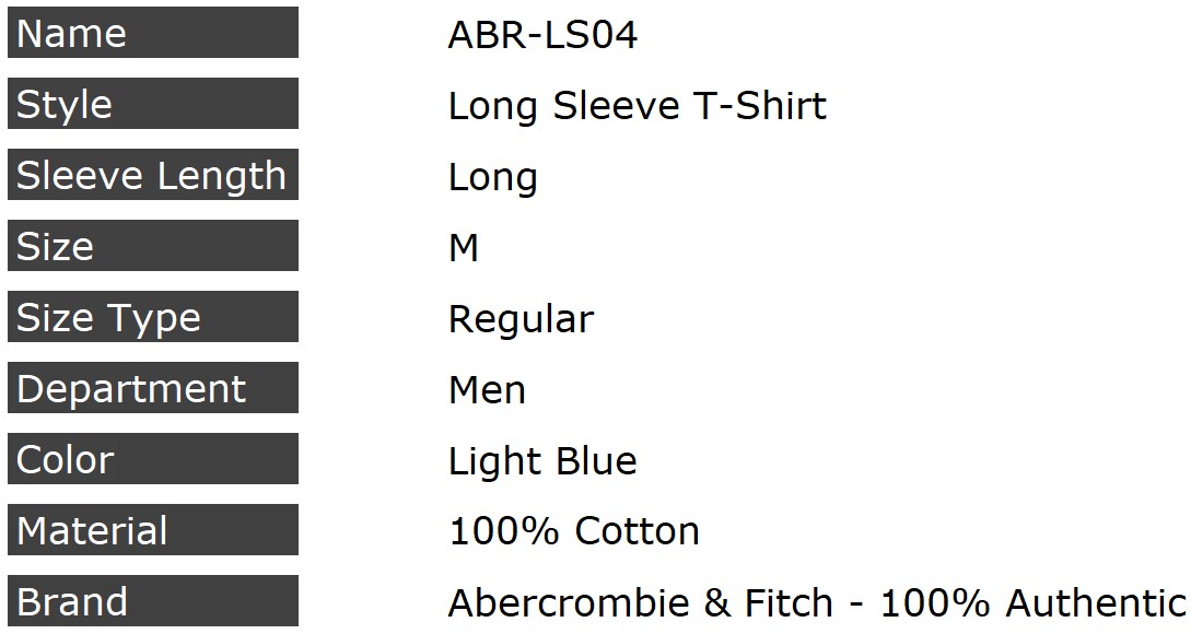 Pullover men Abercrombie long sleeved abr-ls04 long-sleeve Henley