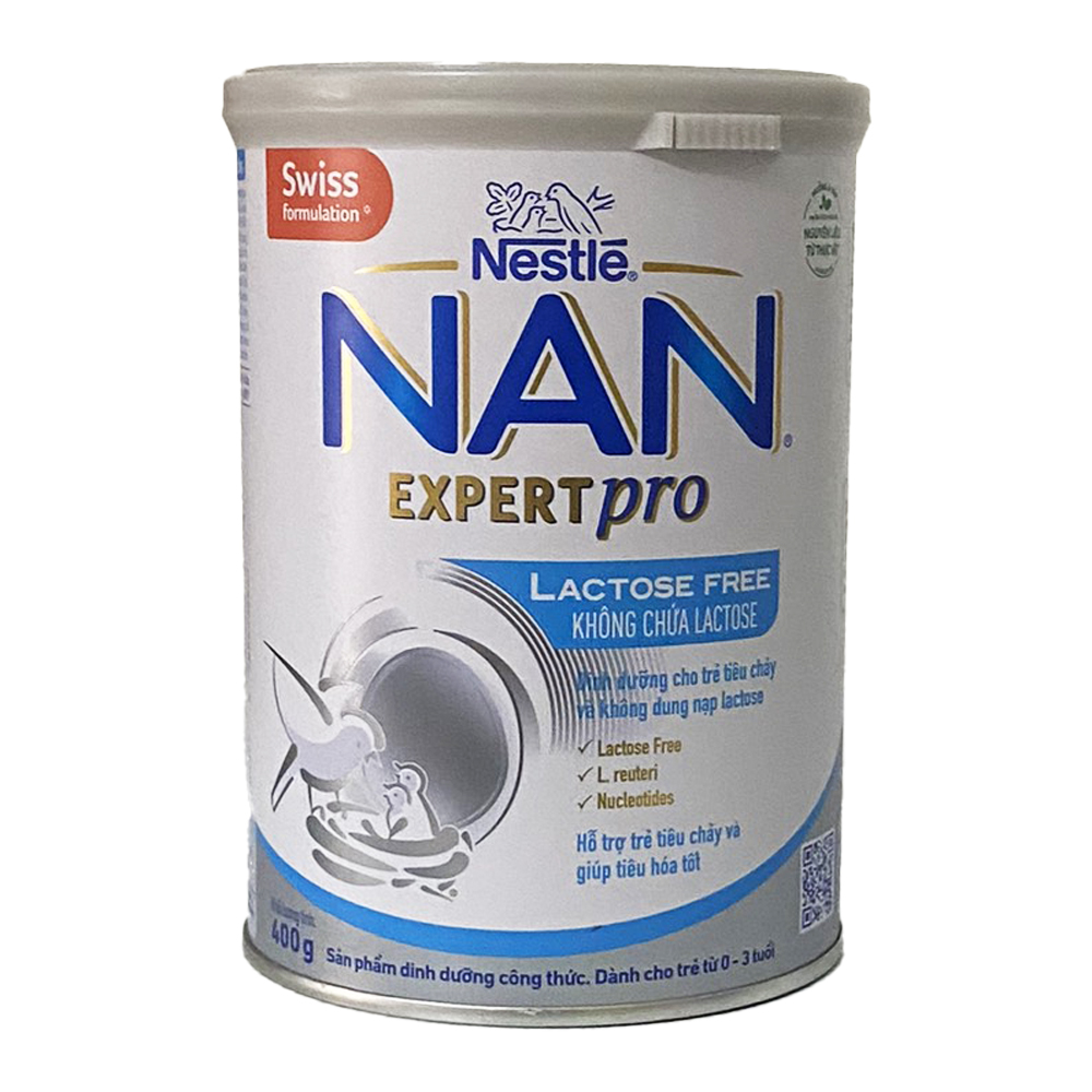 Sữa NAN Expertpro 400G Nestle (trẻ tiêu chảy và không dung nạp lactose) Mẫu mới