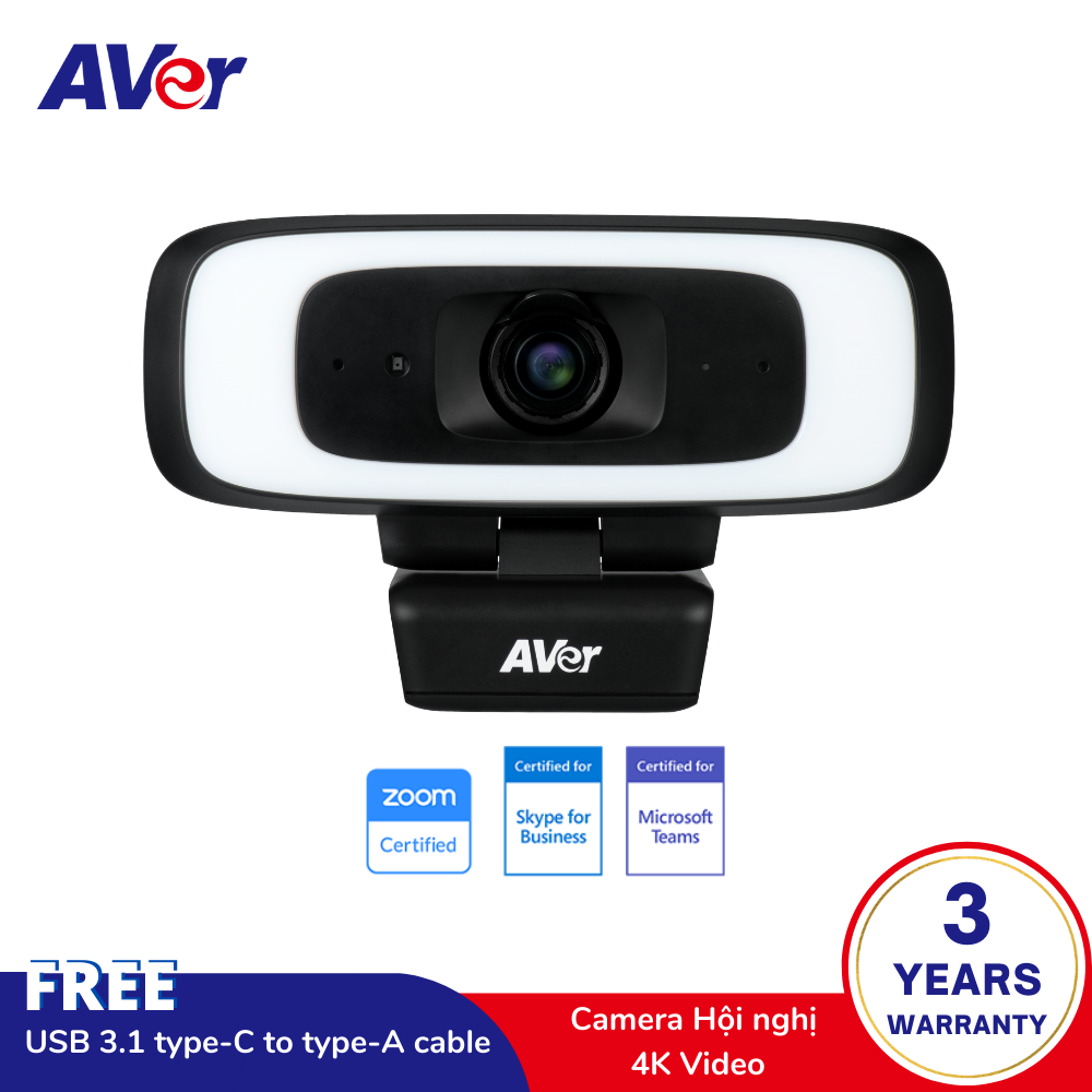 AVer CAM130 USB Camera hội nghị - Hình ảnh 4K, 120 FOV, 4x zoom