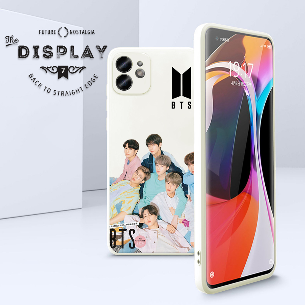 Hontinga for Tecno Pova 6 Pro 5G Back Cover Fashion Cool BTS Side Design Phone Case Square Soft Liquid Silicone Mobile Cover. 