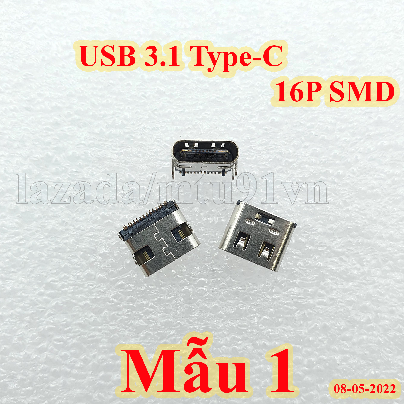 (4 Cái) - Chân Sạc Cổng USB 3.1 Type-C 6P - 16P SMD