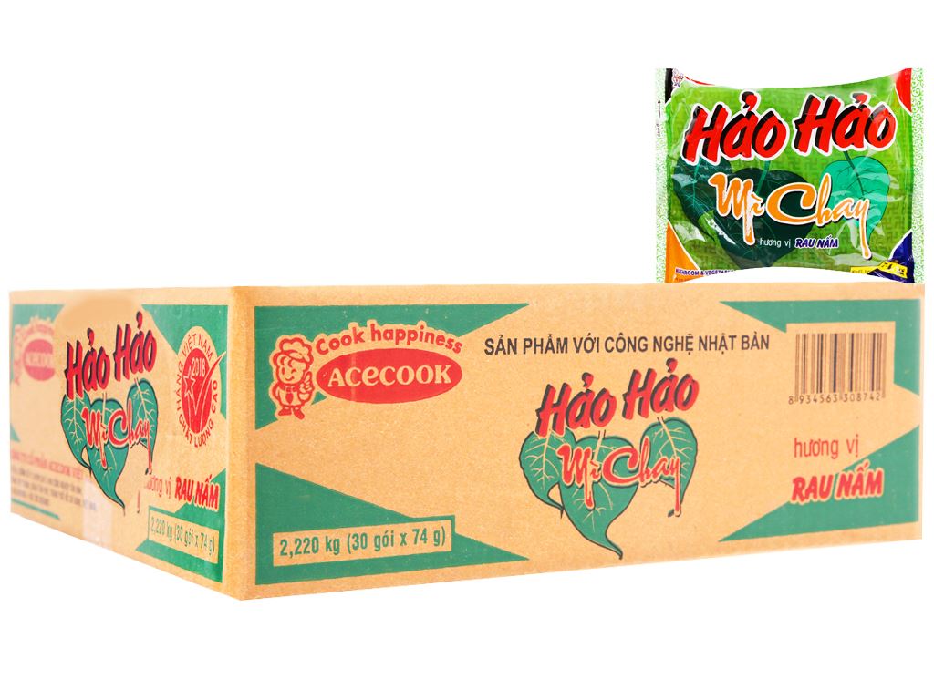 Mì Chay Hảo Hảo Rau Nấm Gói 74g