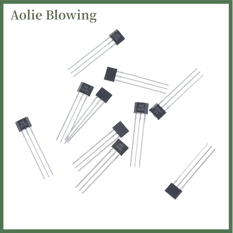 Aolie 10pcs Hall element 49E OH49E SS49E linear Sensor Hall sensor