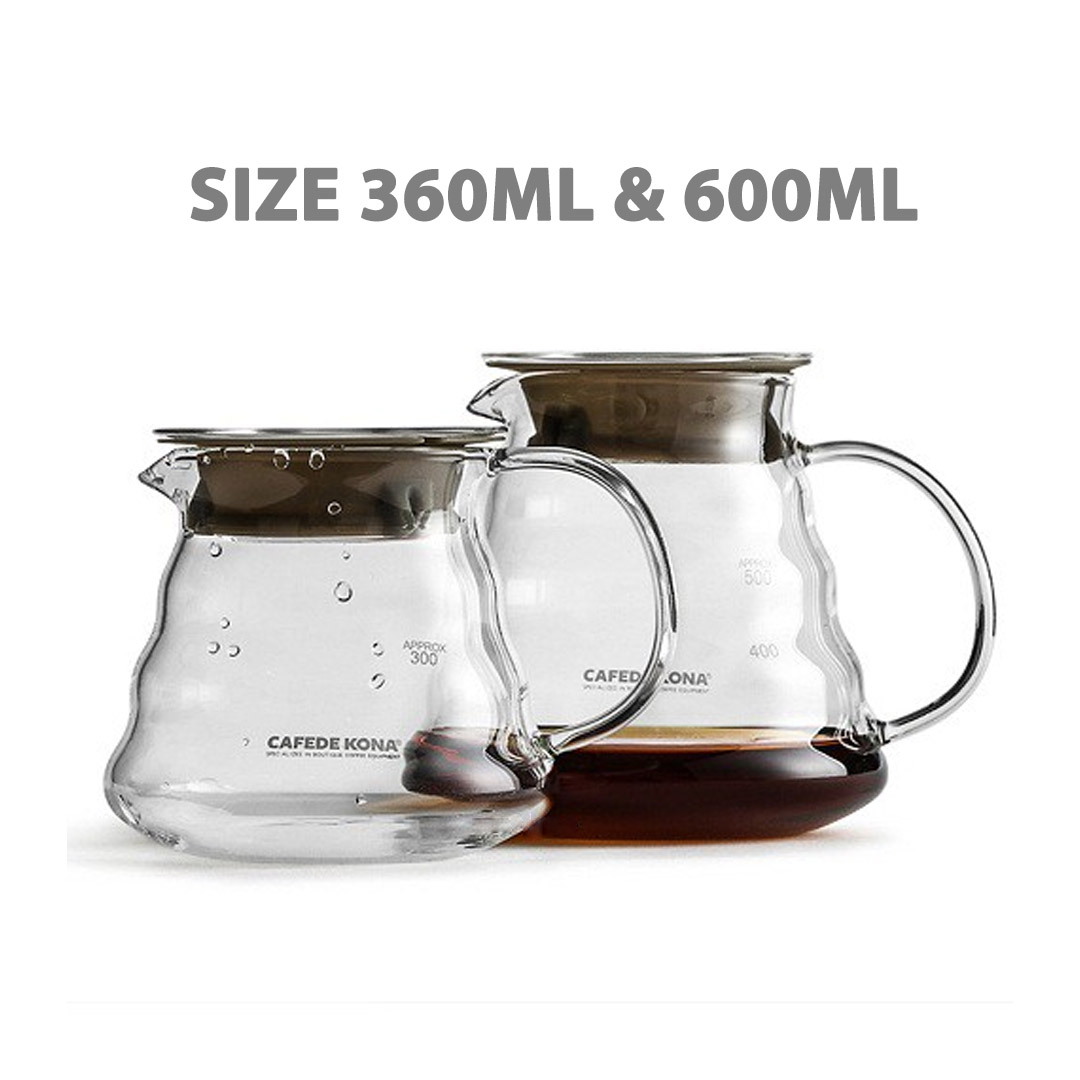 Bình thuỷ tinh đựng cà phê Cafede Kona 300ml & 600ml