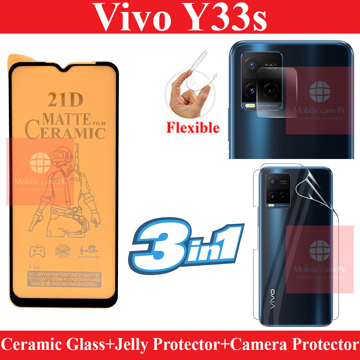 Vivo%20Y33s%20Matte%20Glass%20Ceramic%20Protector%20+%20Back%20Protector%20Transparent%20Hydrogel%20Soft%20Film%20jell%20Protection%20+%20Back%20Rear%20Camera%20Protector%209H%20Gorilla%20Flexible%20Protection%20For%20Vivo%20Y33s%20-%20Image%202