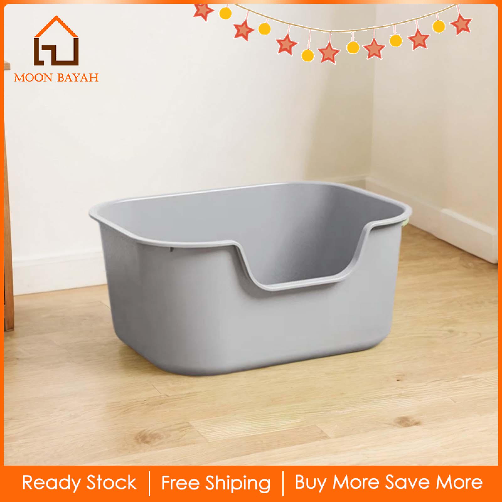 Moon BAYAH Open Top Cat Litter Box Portable Splashproof Cat Litter Tray for Indoor Cats