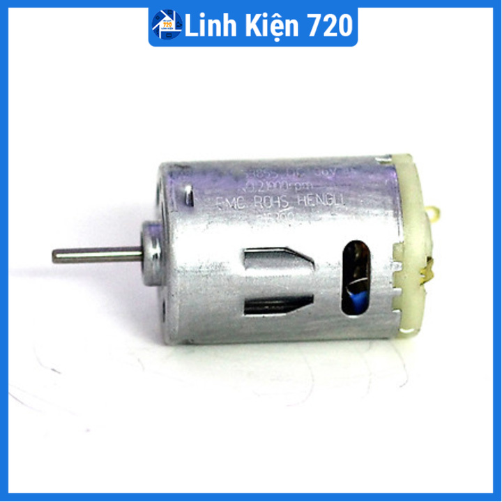Động cơ DC RS385 12-36VDC tốc độ cao trục lắp 2.3mm