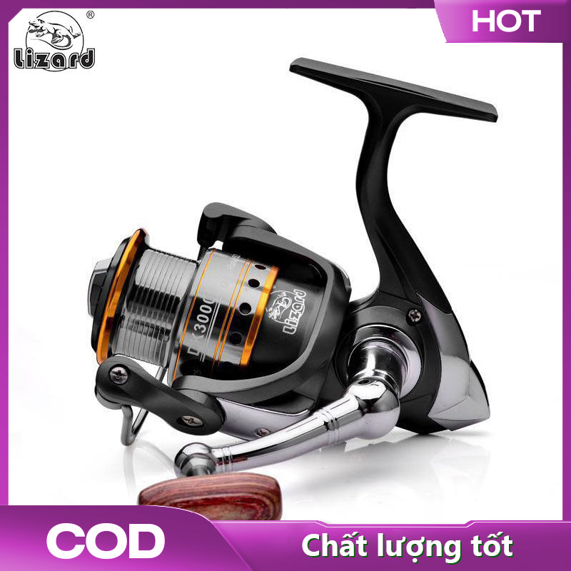 Lizard spinning reel, freshwater and saltwater spinning fishing reel,11bb bearings，speed 5.2:1 gear ratio（pks1000-3000）