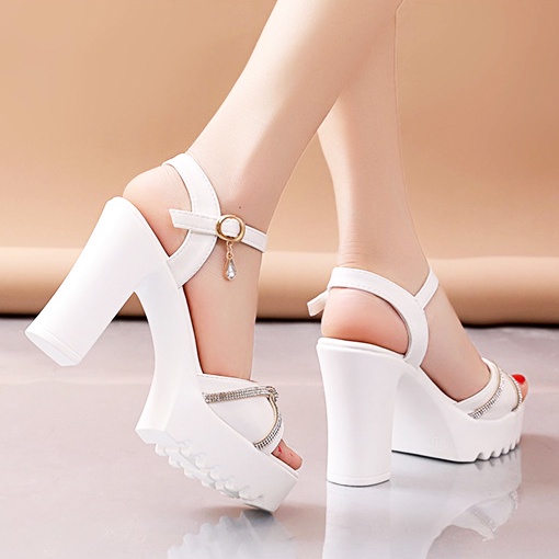 GIÀY SANDAL CAO GÓT QUAI CHÉO 2 DÂY ĐÁ 9P ĐẾ NHẸ LÓT MỀM ÊM - CG622