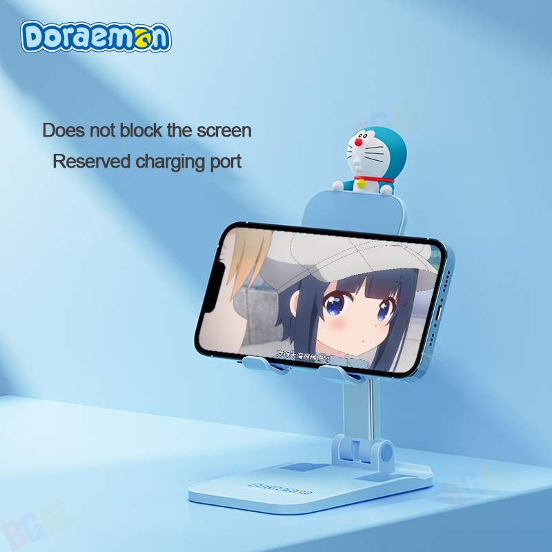 100% Authentic Doraemon Phone Holder Foldable Phone Stand Multi-angle Rotatable Adjustment RPH0980