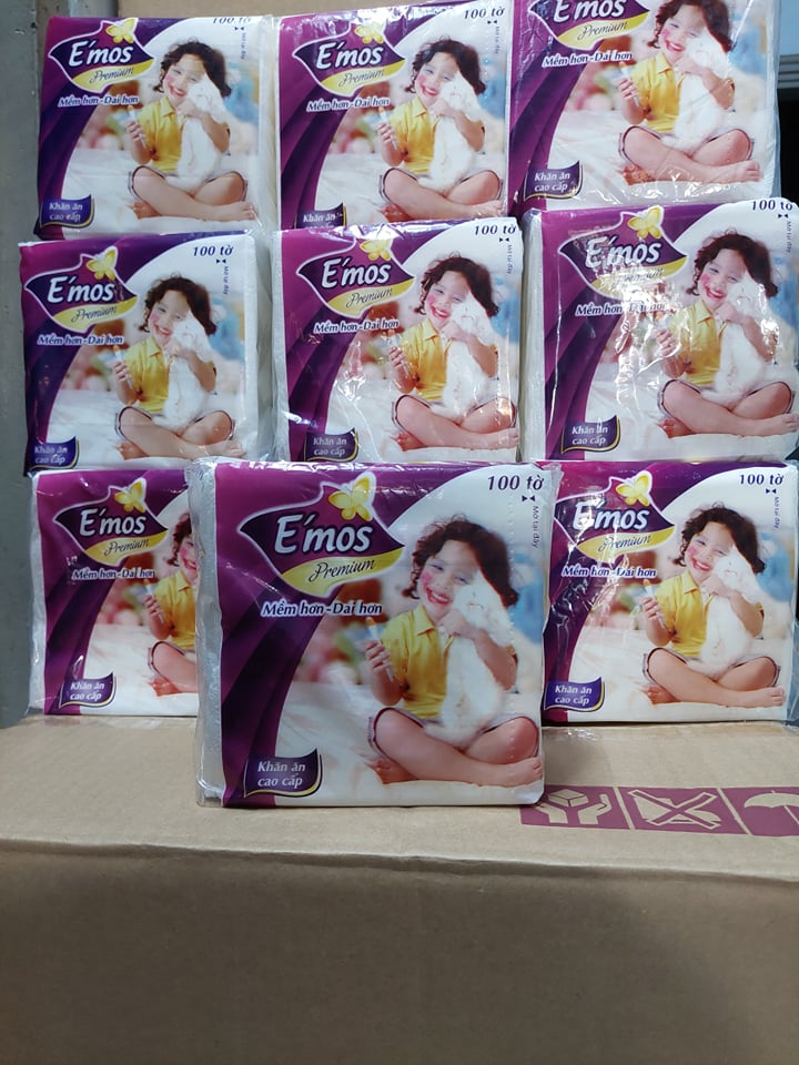 combo 10 gói khăn ăn Emos
