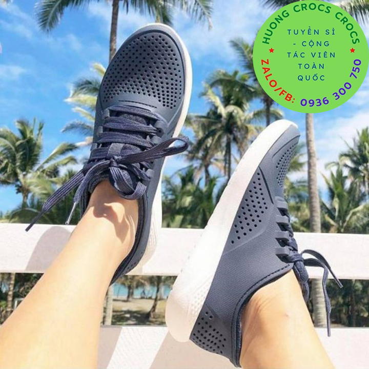GIÀY NHỰA ĐI MƯA CROCS LITERIDE PACER CHO NAM - NỮ MÀU XANH NAVY