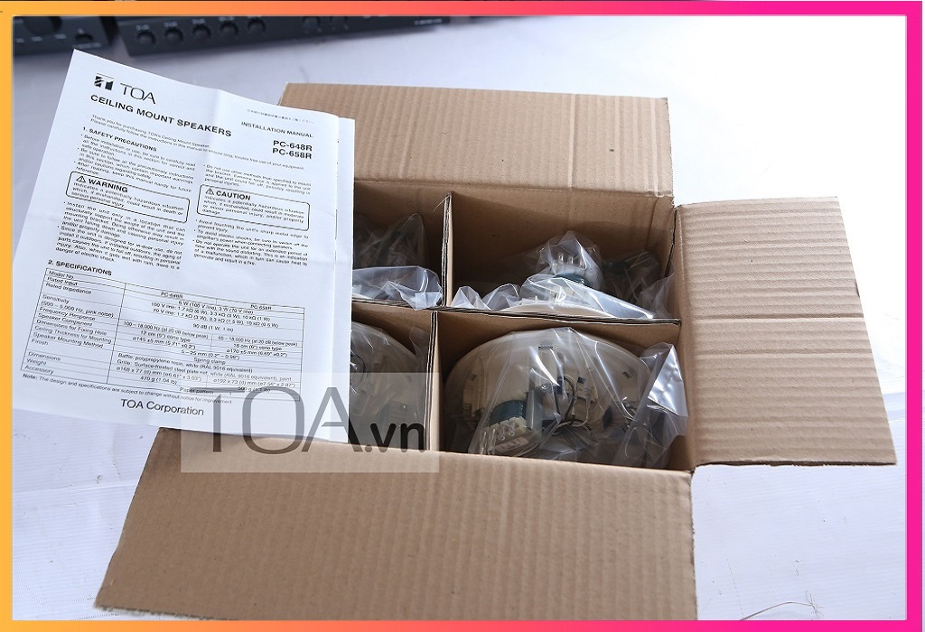 02 cái Loa âm trần 6W TOA PC-648R