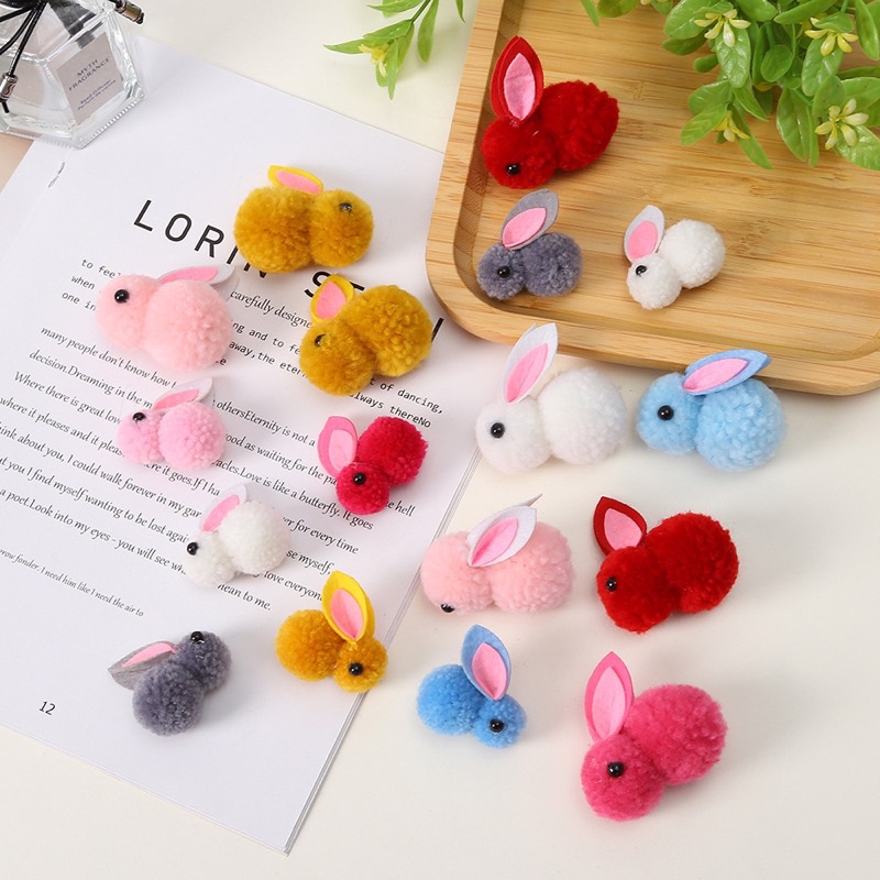 [Ship hỏa tốc 2h] [ ship hỏa tốc 2h] Gấu bông mini thỏ ngọc 5,5cm làm phụ kiện handmade, tóc