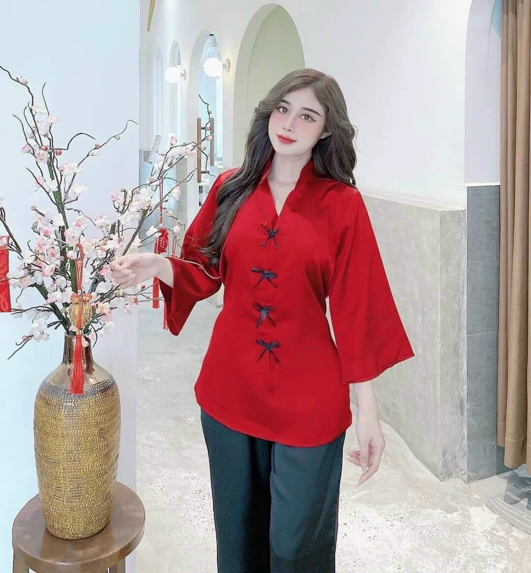 BỘ ĐỒ  LAM ĐI CHÙA NÚT THẮT NƠ