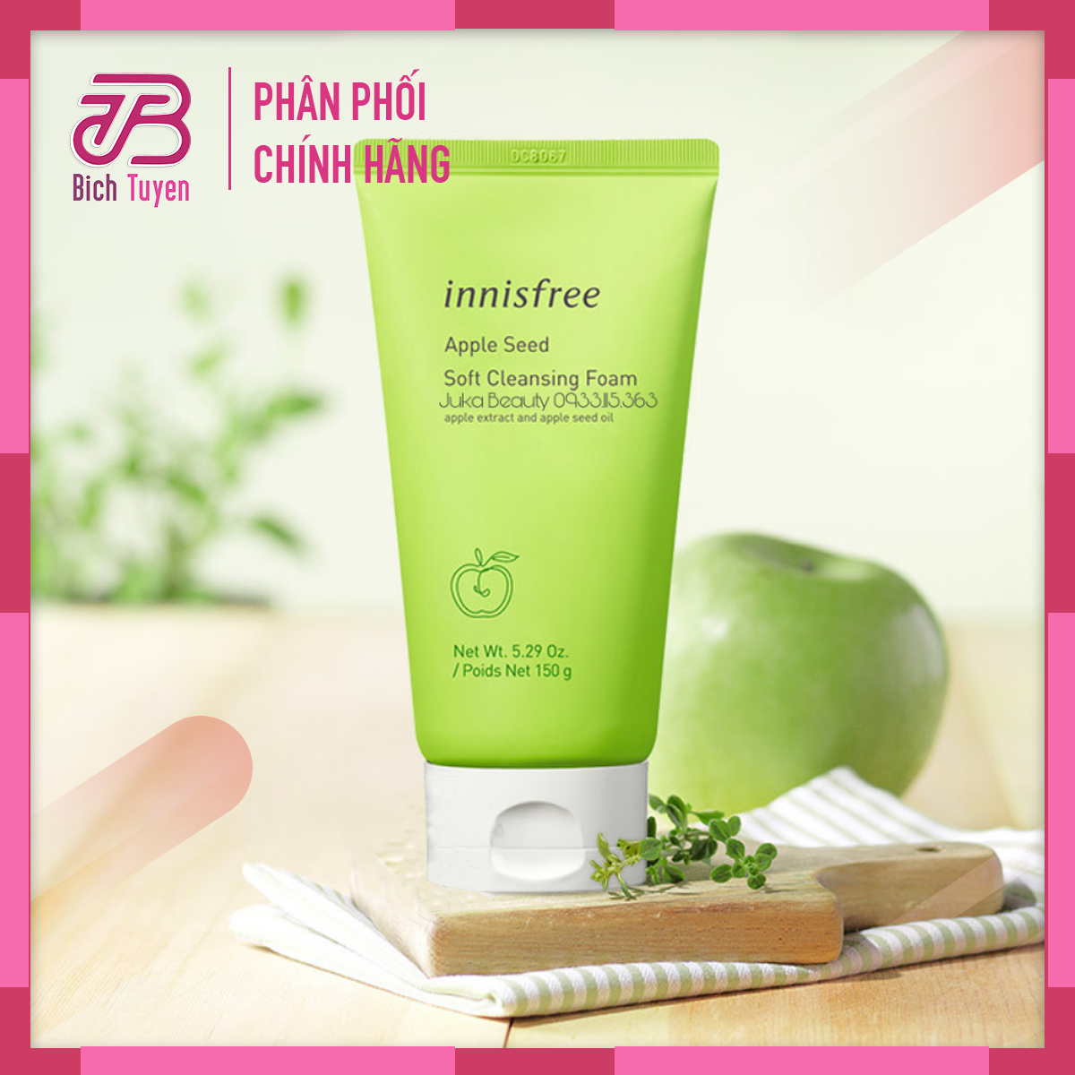 SỮA RỬA MẶT INNISFREE Apple Seed Deep Cleansing Foam